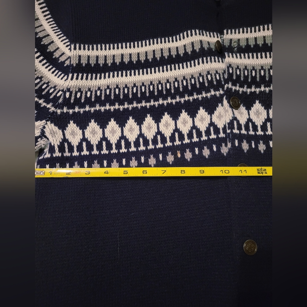 Vintage Amana Woolen Mills Cardigan Sweater Womens Large Fair Isle - Picture 6 of 10